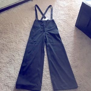 Warehouse High waisted trousers with braces